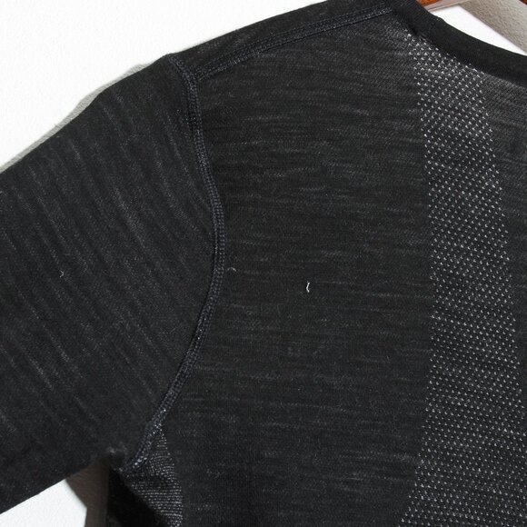 Smartwool Intraknit Thermal Merino Wool Base Layer Crew Long Sleeve Black White - Picture 9 of 16